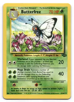 Butterfree LP 33/64 Unlimited Jungle Pokemon Uncommon - Image 1
