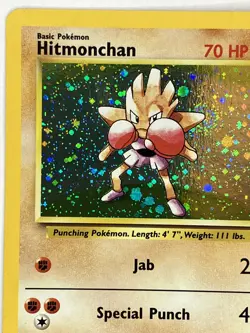 Hitmonchan LP SWIRL 8/130 Base Set 2 Pokemon TCG Holo - Image 3