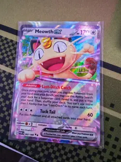 Pokemon TCG Mega Evolutions Perfect Order Meowth EX 062/088 - Image 1
