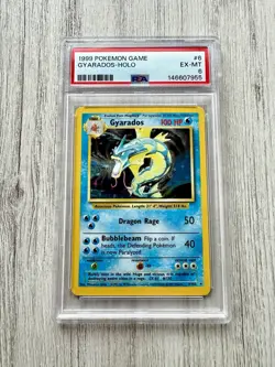 Pokemon Gyarados Base Set Holo Rare PSA 6 006/102 English 1999 - Image 1