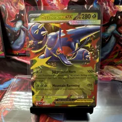 Pokemon Mega Heracross ex 004/094 Phantasmal Flames Double Rare Holo 280 HP - Image 1