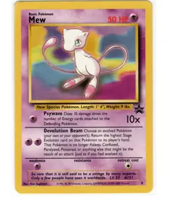 Pokemon TCG: MEW #8 2000 WotC Pokemon League Black Star Promo... - Image 1