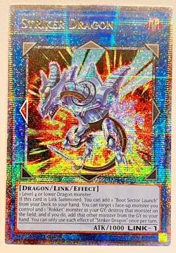 YuGiOh! Striker Dragon (Quarter Century Secret Rare) | RA01-EN046 1st Ed MINT - Image 1