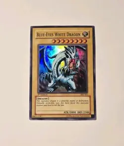 Yugioh Blue-Eyes White Dragon SKE-001 Kaiba Evolution Super Rare 1st Edition LP - Image 1