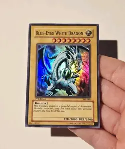 Yugioh Blue-Eyes White Dragon SKE-001 Kaiba Evolution Super Rare 1st Edition LP - Image 3