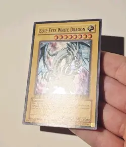 Yugioh Blue-Eyes White Dragon SKE-001 Kaiba Evolution Super Rare 1st Edition LP - Image 5