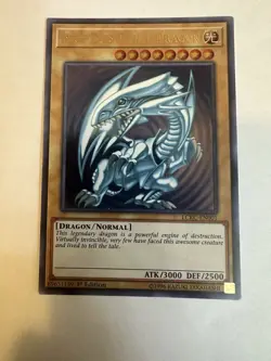 Blue Eyes White Dragon LCKC-EN001 Ultra Rare Version 2 1st Edition Yugioh LP - Image 2