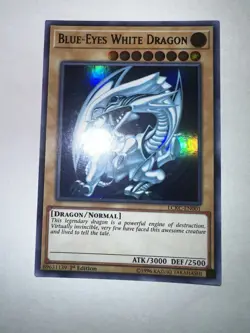 Blue Eyes White Dragon LCKC-EN001 Ultra Rare Version 2 1st Edition Yugioh LP - Image 4