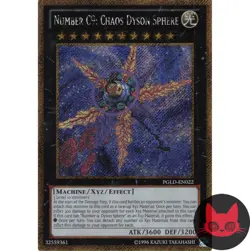 Yugioh Number C9: Chaos Dyson Sphere PGLD-EN022 Gold Secret Rare NM - Image 1