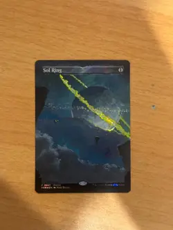 Sold MTG Card Alter Hand-Painted - Treasure Planet (Sol Ring Foil) - Image 1