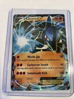 Lucario EX - XY Base Set- Furious Fists 54/111 Ultra Rare Pokemon Card - Image 1