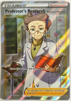 Pokemon Cards Professors Research Full Art #SWSH01 (Sword And Shield Base Set) - Image 1