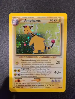 Pokemon TCG - Ampharos 01/64 Neo Revelation Holo MP - German + Bonus Card - Image 1