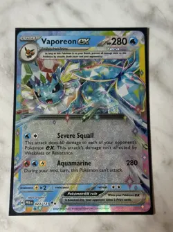 Pokemon TCG Vaporeon EX Double Rare Holo Card 23/131 Prismatic Evolutions - Image 1