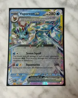 Pokemon TCG Vaporeon EX Double Rare Holo Card 23/131 Prismatic Evolutions - Image 2