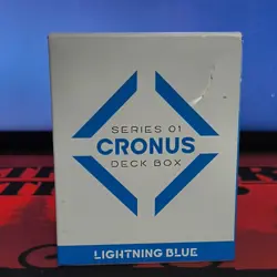Cronus series One Top Loader Display 100 Card Lightning Blue Deck Box Mtg - Image 1