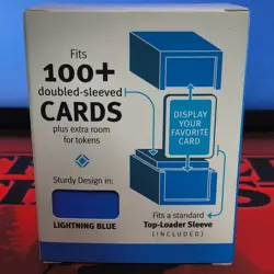 Cronus series One Top Loader Display 100 Card Lightning Blue Deck Box Mtg - Image 3