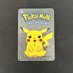Pikachu #025 2000 Pokemon Vending Prism Holo Sticker Card - Image 1