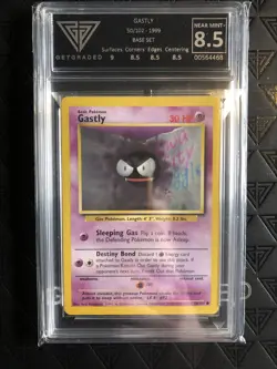 gastly 50/102 base set 4th Print GETGRADED 8.5 NM+ pokemon card NOT PSA - Image 1
