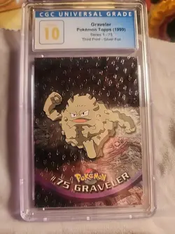 1999 TOPPS TV GRAVLER #75 Pokemon PSA 10 Pristine LOW POP Fire 🔥 Print - Image 1
