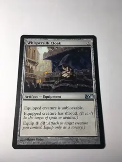MTG Whispersilk Cloak M11 LP Magic the Gathering - Image 1