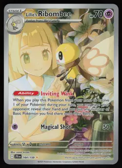LILLIE'S RIBOMBEE 164/159 ILLUSTRATION RARE JOURNEY TOGETHER POKEMON NM/M - Image 1