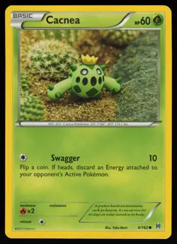 CACNEA 4/162 COMMON BREAKTHROUGH POKEMON NM/M - Image 1
