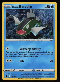 HISUIAN BASCULIN SWSH273 HOLOFOIL PROMO SWORD & SHIELD PROMO POKEMON NM/M - Image 1
