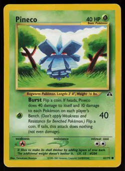 PINECO 61/75 COMMON NEO DISCOVERY POKEMON HP - Image 1