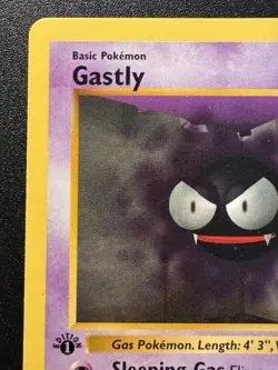 1st Edition Shadowless Gastly 50/102 Base Set Pokemon Card Rare HP - Image 3