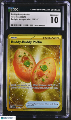 2024 Pokemon Twilight Masquerade CGC 10 Buddy-Buddy Poffin Gold #223/167 - Image 1