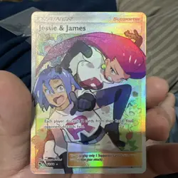 Pokemon TCG Full Art Trainer Holo Card Jessie and James 68/68 Hidden Fates - NM - Image 1