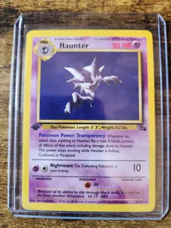 1999 Pokemon TCG Fossil Haunter Rare 1st Edition 21/62 - Image 1
