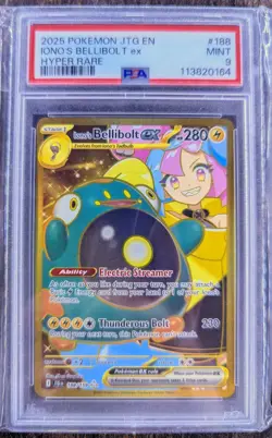 Ionos Bellibolt EX 188/159 Gold Hyper Rare Pokemon Card Journey Together PSA 9 - Image 1