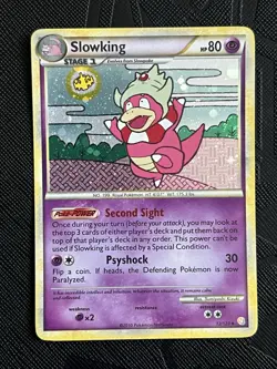 Pokemon TCG *SWIRL* Slowking 12/123 HeartGold & SoulSilver Holo (English) -Nm(-) - Image 3
