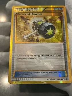 Pokemon TCG Enhanced Hammer 162/160 Primal Clash Gold Secret Rare Holo LP - Image 4
