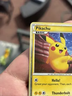 Pokemon 2010 Stars And Stripes Pikachu PW1 World Collection Holo American Flag - Image 3