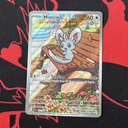 Pokemon Minccino 152/086 Sv: Black Bolt Illustration Rare Full Art Holo - Image 1