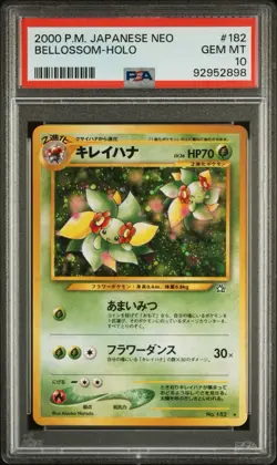 Pokemon Bellossom Holo PSA 10 Japanese Neo #182 - Image 1