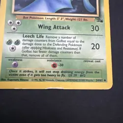 Pokemon TCG Golbat Fossil 34 Regular Unlimited Uncommon - Image 5