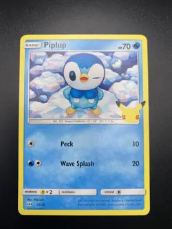 Piplup 20/25 mcdonalds promo pokemon card non holo - Image 1