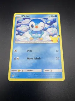 Piplup 20/25 mcdonalds promo pokemon card non holo - Image 2