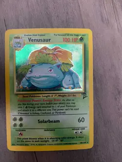 Pokemon TCG Venusaur Base Set 2 Holo Unlimited Rare Card 18/130 LP Condition - Image 1