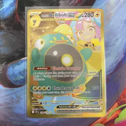 Pokemon Iono's Bellibolt EX Sv09 Full Art Holo 188/159 280 HP Electric Card - Image 1