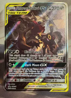 Pokemon TCG Umbreon & Darkrai GX SM241 Sun & Moon Promo Card NM - Image 1