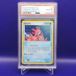 Corsola PSA 10 GEM MINT POP *2* Hidden Legends Reverse Foil 32/101 Pokemon Card - Image 1