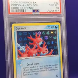Corsola PSA 10 GEM MINT POP *2* Hidden Legends Reverse Foil 32/101 Pokemon Card - Image 3