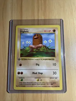 Pokemon Card - Diglett 1st Edition Base Set Shadowless 47/102 - Image 1
