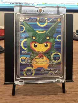 Pikachu Rayquaza Poncho Card Holo 230/XY-P Style Custom Fan Alt Art - Image 1
