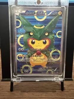 Pikachu Rayquaza Poncho Card Holo 230/XY-P Style Custom Fan Alt Art - Image 2